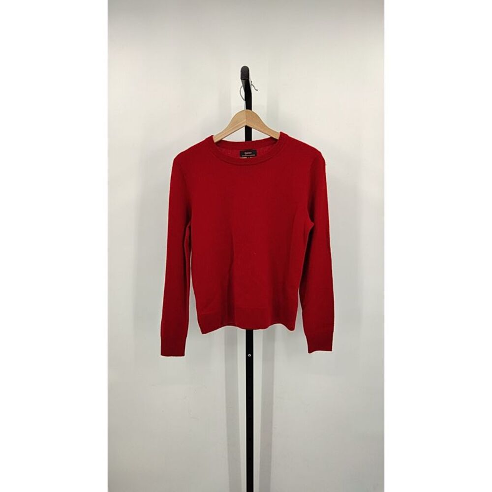 Quince Varsity Red Mongolian Cashmere Crewneck Sweater S